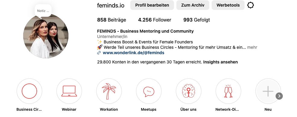 Mehr Umsatz als Unternehmerin mit Instagram