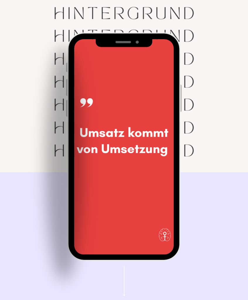 Umsatz kommt von Umsetzung Hintergrund e1724150368931