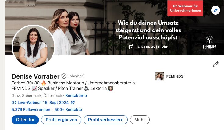 Umsatz steigern Sichtbarkeit mit Linkedin